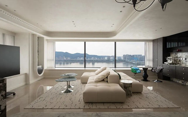 柳岸晓风212㎡ | 推窗即江，入目皆景，简奢质感更是拉满！